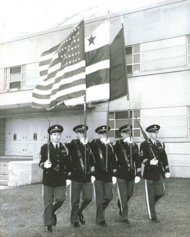 DCARNG Honor Guard members practicing for a ceremony in front of the DC armory during the 1940s. DCARNG HG 1900s.png