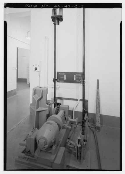 File:DETAIL OF THE OPERATING MOTOR FOR THE OIL CIRCUIT BREAKER SWITCH. - Wilson Dam and Hydroelectric Plant, Three Phase Tri Level Circuit Breaker, Spanning Tennessee River at Wilson HAER ALA,17-MUSHO,2C-2.tif