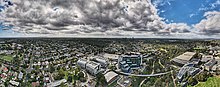 Deakin College panorama with Box Hill and Melbourne CBD on the horizon (March 2022) Deakin College Panorama 0322 BT.jpg