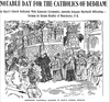 A drawing from page 7 of the September 10, 1900 issue of the Boston Daily Globe depicting the Dedication of St Mary's Church in Dedham, Massachusett