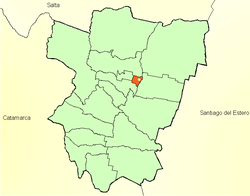 Location of Tucumán