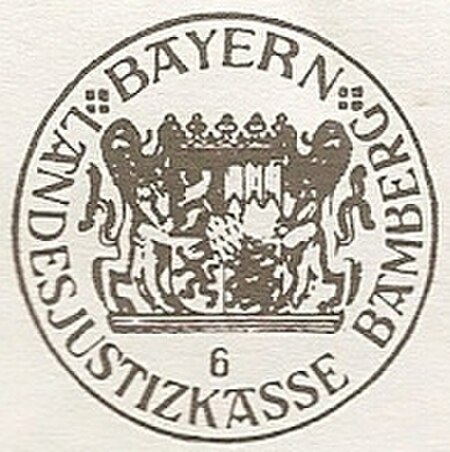 Fail:Dienstsiegel der Landesjustizkasse Bamberg (Druck).jpg