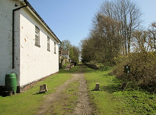 Dismantled railway now a path at Kiplingcotes station (geograph 4923036)