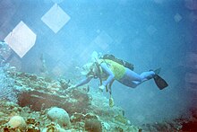 Diver exploring the Rhone Diver exploring RMS Rhone.jpg