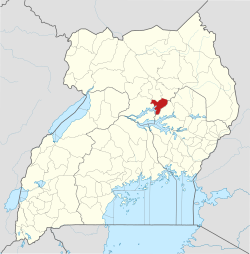 District location in Uganda