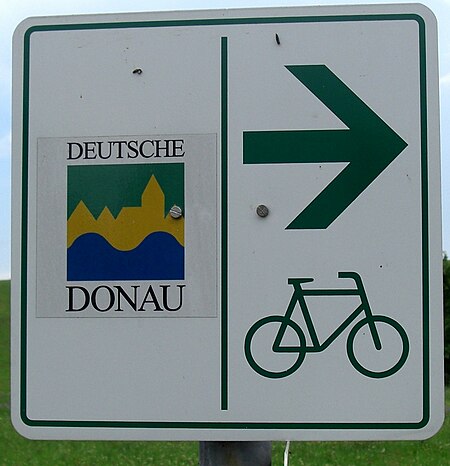 Donauradweg Schild