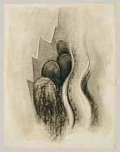 Dibujo XIII de Georgia O'Keeffe, 1915, Museo Metropolitano de Arte