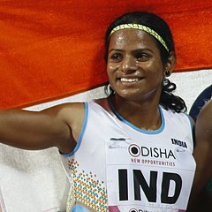 Dutee Chand 4x100m Relay Bronze Medalist - Indian Team 2017 (cropped).jpg