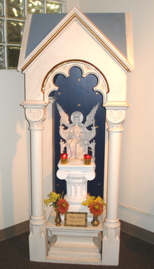 Statue of the Most Holy Sophia (with enclosure) in the Ecclesia Gnostica in Los Angeles. Ecclesia Gnostica Holy Sophia Statue.png