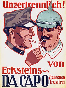 An old poster of the Eckstein Capo cigarettes from the Osterreichische Nationalbibliothek Eckstein Da Capo.jpg