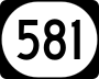 Kentucky Route 581 marker