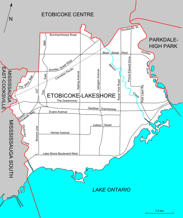 Map Of Etobicoke Streets File:etobicoke-Lakeshore (Riding Map).Png - Wikimedia Commons