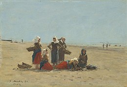 Eugène Boudin, Femmes sur la plage de Berck, 1881, NGA 52159.jpg