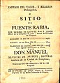 Sitio de Fuente Rabia, traducción del latín por Miguel Silvestre de Arlegui, "maestro de gramática" en Sangüesa (1763)