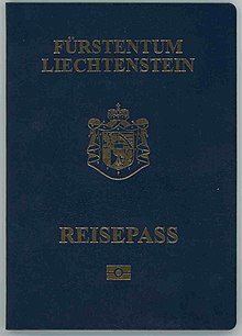 A Liechtenstein passport FurstentumLiechtensteinReisepassCover.jpg
