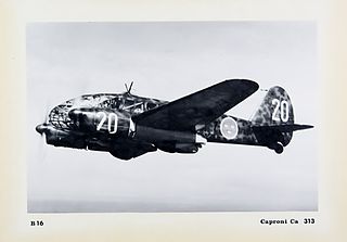<span class="mw-page-title-main">Caproni Ca.313</span> Reconnaissance bomber developed by Caproni in Italy prior to World War II