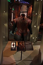 A costume worn by Peter Dinklage in the TV series Game of Thrones Fantasy Worlds of Myth and Magic, EMP, Seattle - Game of Thrones. Tyrion Lannister (15632485707).jpg