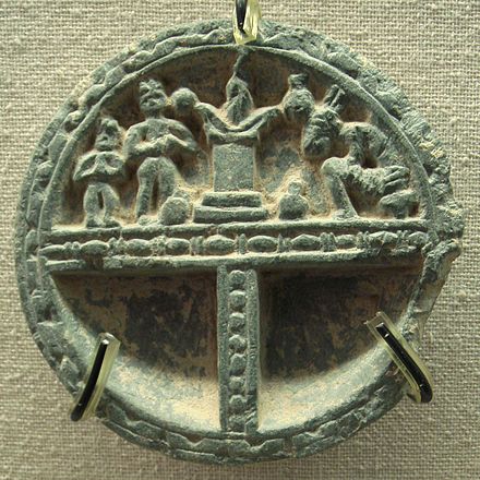 Devotees at Zoroastrian fire-altar.
