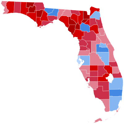 Wyniki wyborów prezydenckich na Florydzie 2020.svg