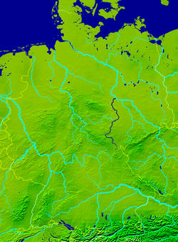 O río Saale en Alemanya