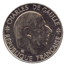 France - P - 1 - Franc - 1988 - Charles de Gaule 5ième République - B.png