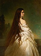 baseado em: Empress Elisabeth of Austria with loosened hair, knee piece 