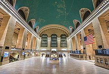 Plans to film a video at the Grand Central Station were scrapped due to the 11 September attacks. GCT in Blizzard of 2015.jpg