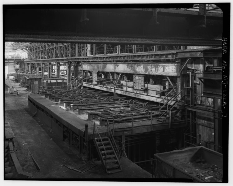 File:GENERAL VIEW OF SOAKING PITS, LOOKING SE. - John A. Roebling's Sons Company, Kinkora Works, Steel and Rolling Mills, Roebling, Burlington County, NJ HAER NJ,3-ROEBL,1A-17.tif