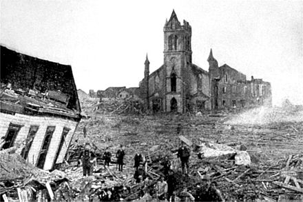 Damage from the 1900 Galveston hurricane, the deadliest natural disaster in U.S. history, was extensive.