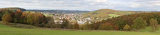 View from the south from Dreisberg to Gladenbach