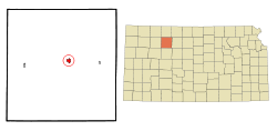 Location within Graham County and Kansas