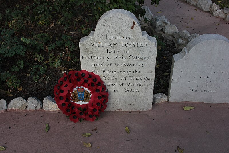 File:Grave of Lieutenant William Forster, Trafalgar Cemetery (2).JPG