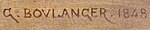 Gustave Boulanger signature from Saint Pierre chez Marie 1848.jpg