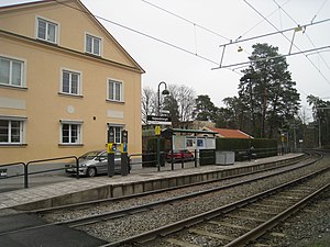 Höglandstorget spårvagnshållplats, kvarter Tänkespråket, 2019.