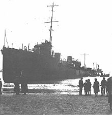 Beaver stranded at Great Yarmouth in December 1912 HMS Beaver stranded at Great Yarmouth.jpg