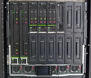<span class="mw-page-title-main">HPE BladeSystem</span> Line of blade server machines by Hewlett Packard Enterprise