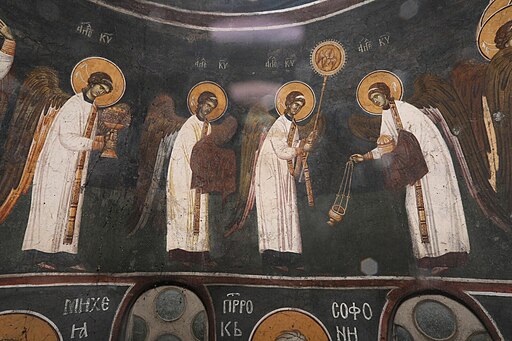 Heavenly liturgy, main dome, GRACANICA 2 IMG 7972