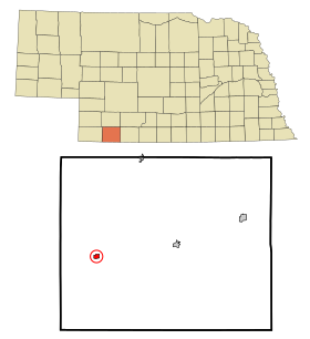 Hitchcock County Nebraska Incorporated and Unincorporated areas Stratton Highlighted.svg