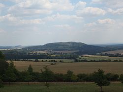 Pohled na Hradišťský kopec z Ovčího vrchu