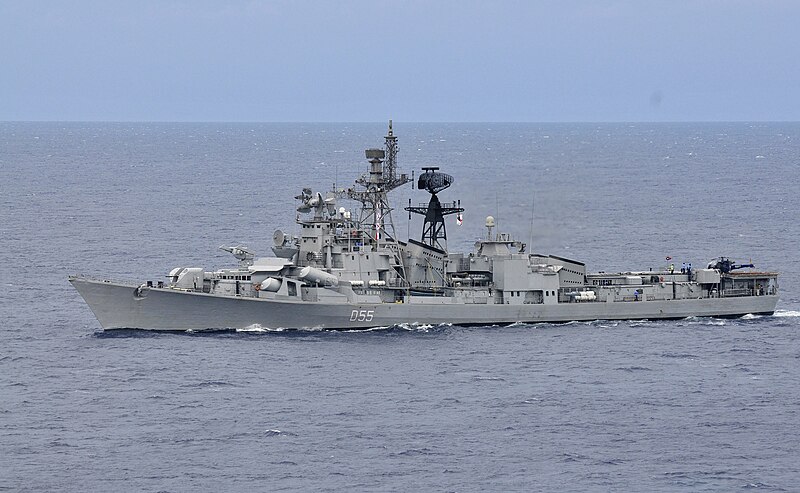 File:INS Ranvijay at annual bi-lateral naval field training exercise.jpg