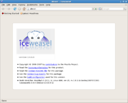 Iceweasel on Debian Etch