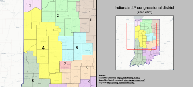 Description de l'image Indiana's 4th congressional district (since 2023).png.