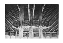 interior fale tele with central pillars and curved rafters Interior Samoan fale tele with central pillars and curved rafters.jpg