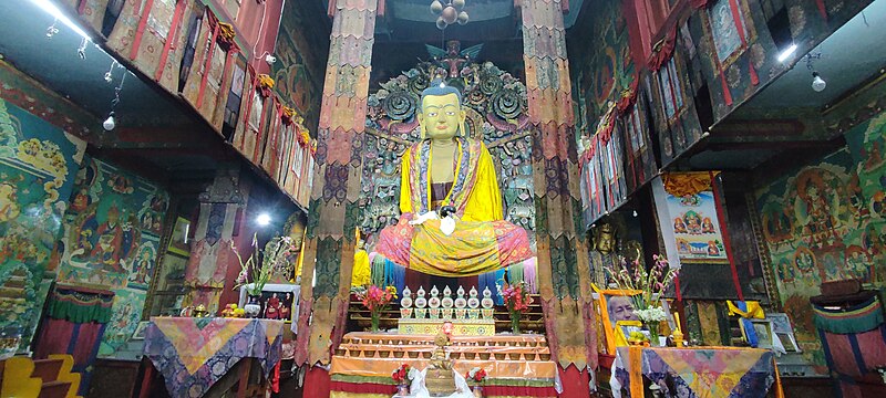 File:Interiors of Samten Choeling Monastery at Ghoom in Darjeeling district 43.jpg