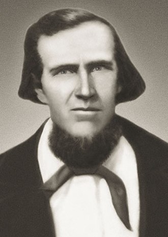 A restored photo of Hamblin, originally taken c. 1860