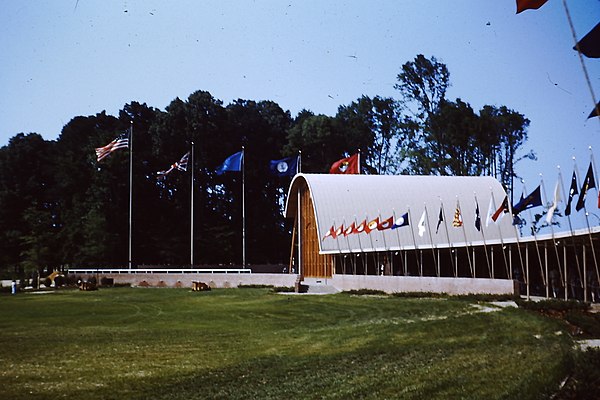 Exposition Hall built for the 350th anniversary in 1958 (since replaced for the 400th anniversary)