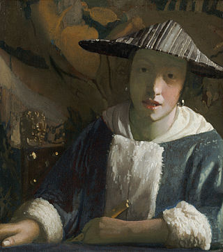 <i>Girl with a Flute</i> 1665–1670 painting formerly attributed to Johannes Vermeer