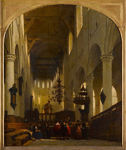 The Pieterskerk, Leiden by Johannes Bosboom