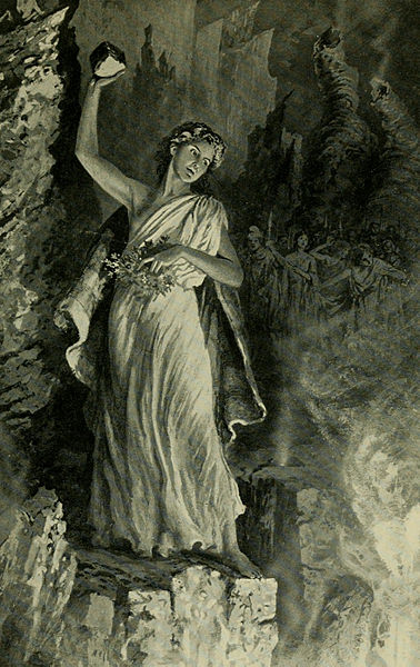 Kapiʻolani defying the volcano goddess Pele