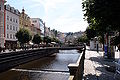 Teplá River in spa city of Karlovy Vary